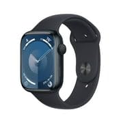 Apple Watch Series 9 [GPS 45mm] Midnight Aluminum Case with Midnight Sport Band M/L (Renewed)