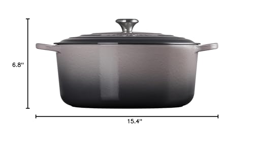 Le Creuset Enameled Cast Iron Signature Round Dutch Oven, 7.25 qt., Licorice