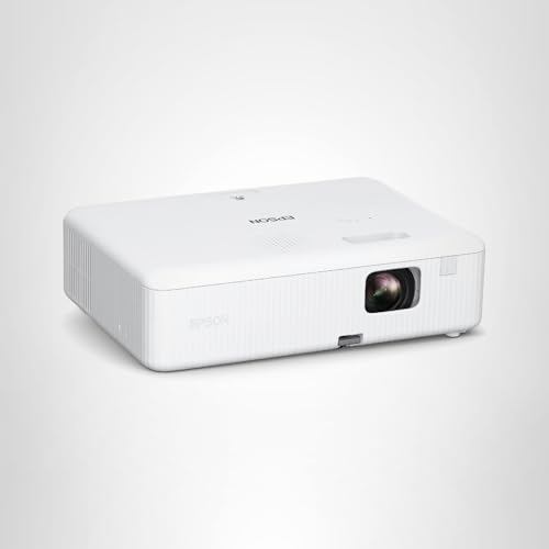 Epson EpiqVision Flex CO-W01 Portable Projector, 3-Chip 3LCD, Widescreen, 3,000 Lumens Color/White Brightness, 5 W Speaker, 300-Inch Home