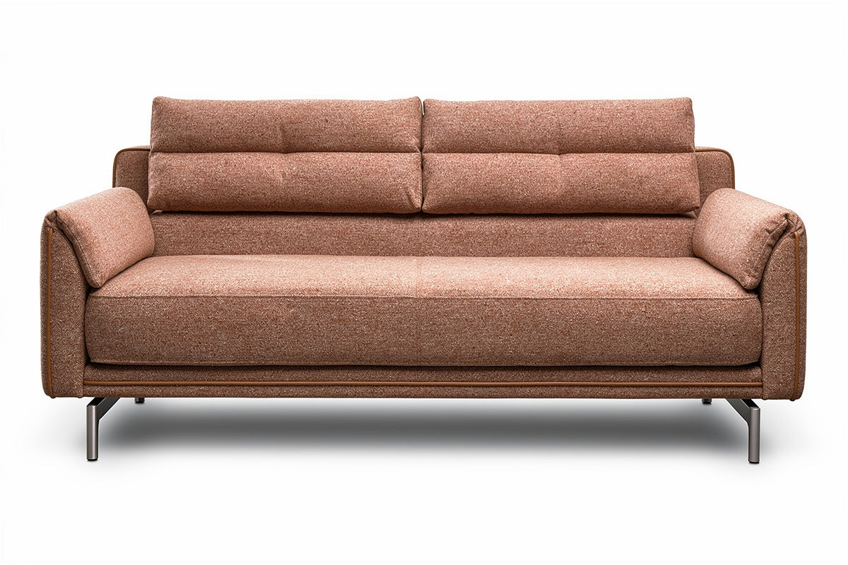Sofa tapicerowana z metalowymi nogami w stylu nowoczesnym