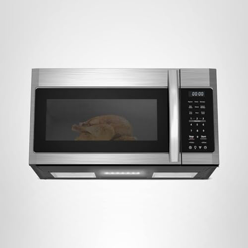BLACK+DECKER EM044KB19 Over The Range Microwave Oven with One Touch, 1000 Watts, 400 CFM and Auto Cooking, OTR 1.9 Cu.ft