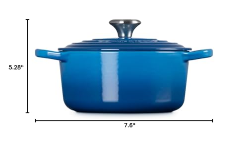 Le Creuset Enameled Cast Iron Signature Round Dutch Oven, 7.25 qt., Caribbean