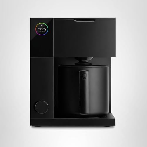 Fellow Aiden Precision Coffee Maker - 10-Cup Thermal Carafe, Built-In Brewing Guidance, Scheduling, Removable Water Tank, Matte Black