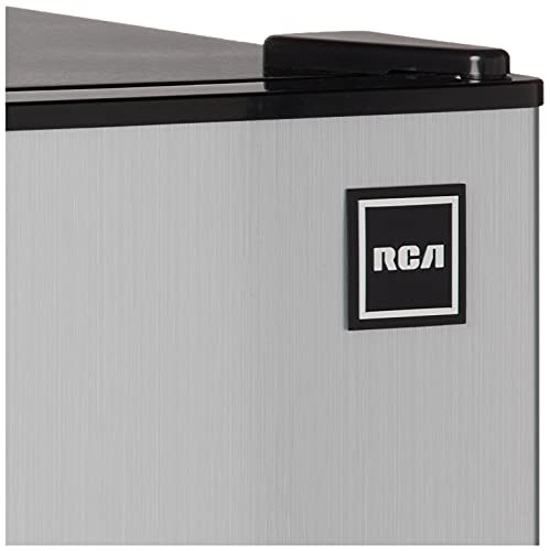 RCA - 2-Door - Compact Refrigerator/Freezer - Reversible Doors - Adjustable Thermostat - 3.2 Cu. Ft. - Black,