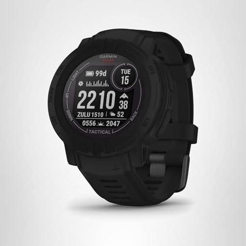 Garmin Instinct 2 Solar, Smaller-Sized Rugged Outdoor Watch with GPS, with Solar Charging Capabilities, Built for All Elements, Multi-GNSS Support