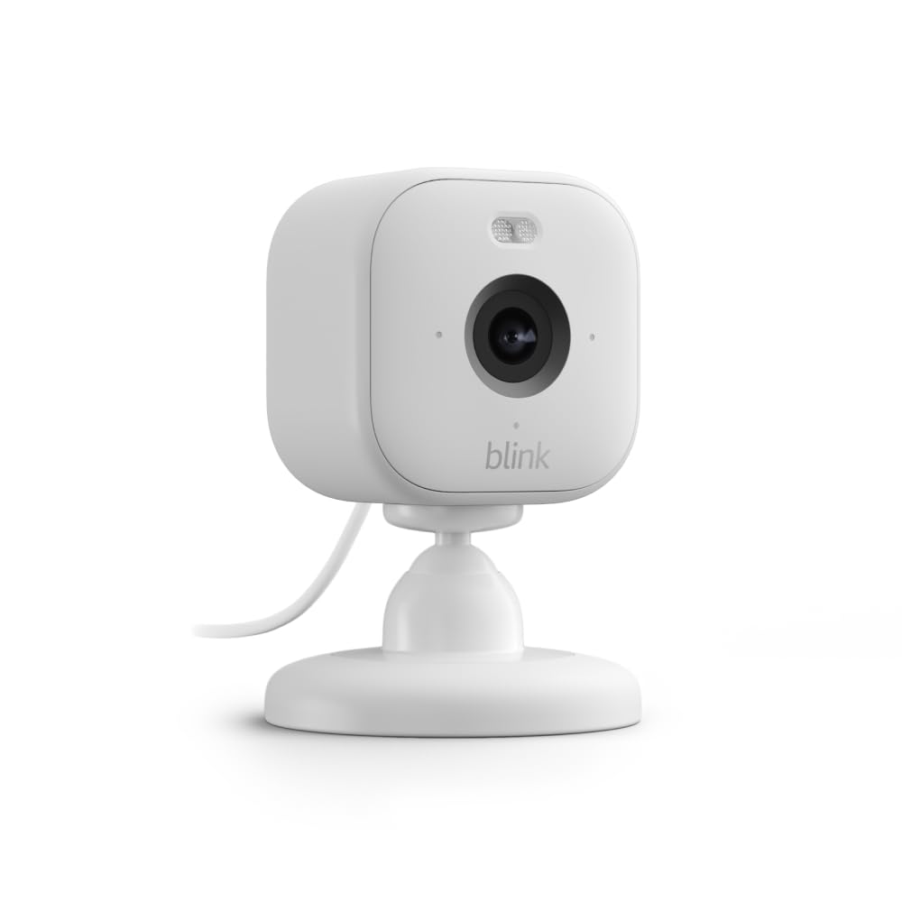 Blink Mini 2  Home Security & Pet Camera with HD video, color night view, motion detection, two-way audio, and built-in spotlight  1 camera (White)
