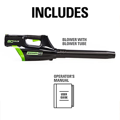 Greenworks 80V (750 CFM) Backpack Blower, 4.0Ah Battery and 4A Charger