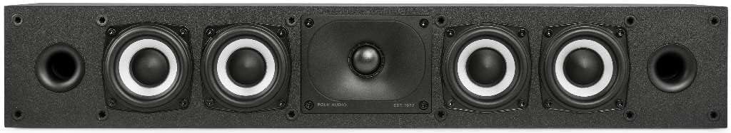 Polk Monitor XT35 Slim Center Channel Speaker - Hi-Res Audio Certified, Dolby Atmos & DTS:X Compatible, 1" Terylene Tweeter & Four 3" Dynamically