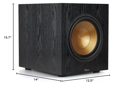 Klipsch Synergy Black Label Sub-100 10 Front-Firing Subwoofer with 150 Watts of continuous power, 300 watts of Dynamic Power, and All-Digital