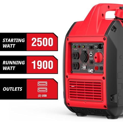 2500-Watt Portable Inverter Generator with Quiet Technology