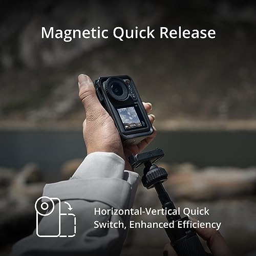 DJI Osmo Action 4 Essential Combo, 4K/120fps Waterproof Action Camera with a 1/1.3-Inch Sensor, Stunning Low-Light Imaging,10-bit & D-Log M Color