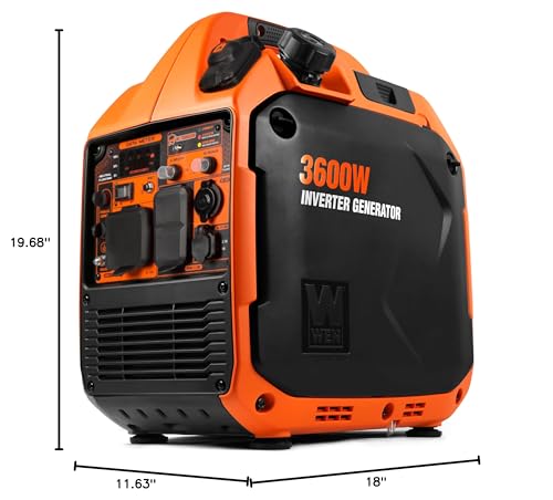 WEN Quiet and Lightweight 3600-Watt Dual Fuel RV-Ready Portable Inverter Generator with Fuel Shut Off and CO Watchdog (DF360iX)