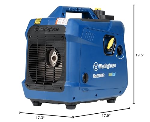 Westinghouse 2550 Peak Watt Super Quiet & Lightweight Portable Inverter Generator, RV Ready 30A Outlet, Gas Powered, Parallel Capable, Long Run Time