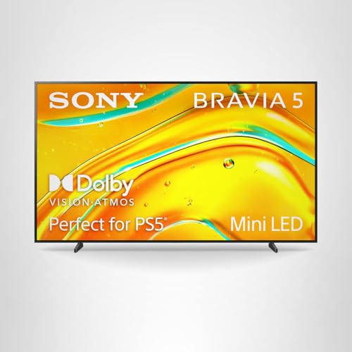 Sony BRAVIA 5 65 Inch TV, Mini LED, 4K Smart Google TV, XR Processor with AI Technology,120hz Television with Dolby Vision/Atmos, Exclusive Features