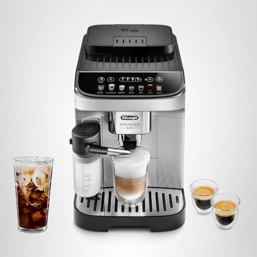 De'Longhi Magnifica Evo Automatic Espresso & Coffee Machine with Auto Milk Frother, Built-in Grinder & Auto-Clean Function - For Latte, Cappuccino