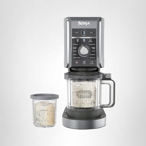 Ninja NC301 CREAMi Ice Cream Maker, for Gelato, Mix-ins, Milkshakes, Sorbet, Smoothie Bowls & More, 7 One-Touch Programs, with (2) Pint Containers &