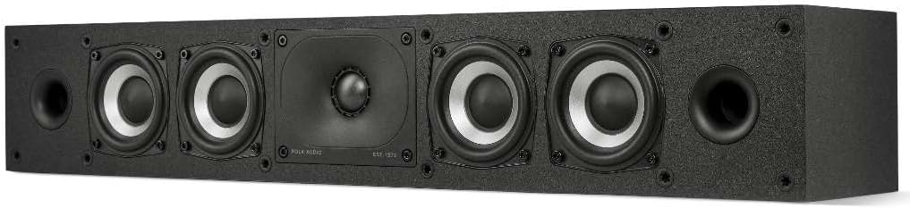 Polk Monitor XT35 Slim Center Channel Speaker - Hi-Res Audio Certified, Dolby Atmos & DTS:X Compatible, 1" Terylene Tweeter & Four 3" Dynamically