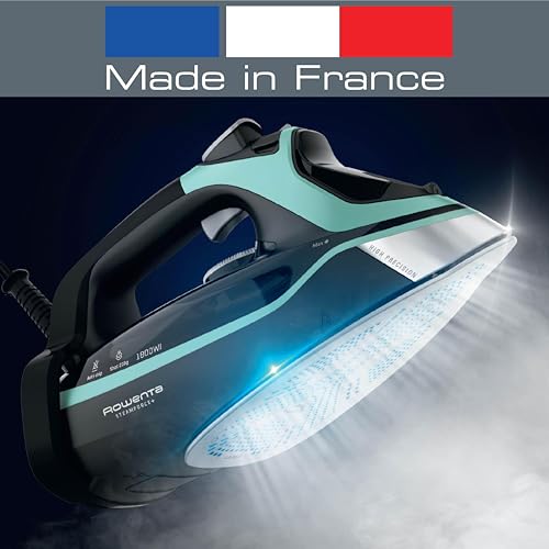 Rowenta Iron for Clothes, High Pressure Steamer Iron with Boiler System, 400 Steam Holes, Vertical Steaming, 37oz Tank, Stainless Steel Soleplate