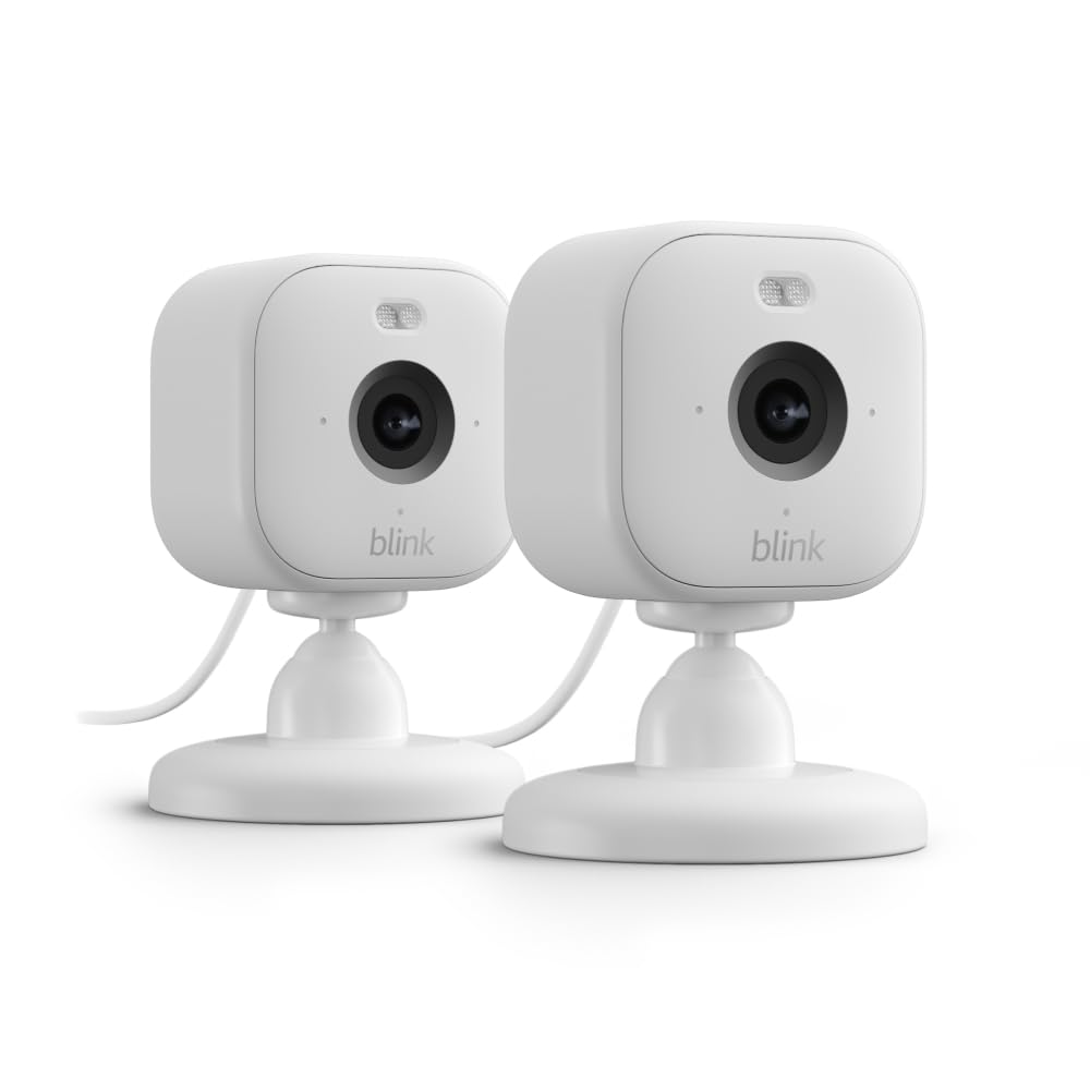 Blink Mini 2  Home Security & Pet Camera with HD video, color night view, motion detection, two-way audio, and built-in spotlight  1 camera (White)