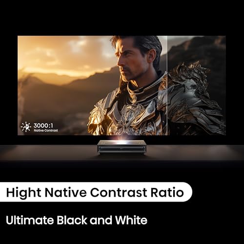 Hisense PX3-PRO Ultra Short Throw Triple Laser Projector, 4K UHD, 80 C 150, 3,000 Lumens, 3000:1 Contrast, Dolby Vision & Atmos, IMAX Enhanced, 240