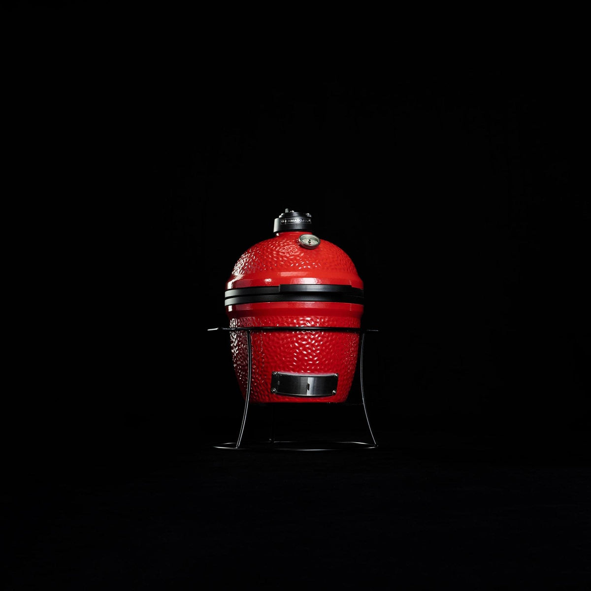 Kamado Joe Joe Jr 13.5-inch Portable Ceramic Charcoal Grill with Grill Stand, Stainless Steel Cooking Grate, Heat Deflectors and Ash Tool in Red