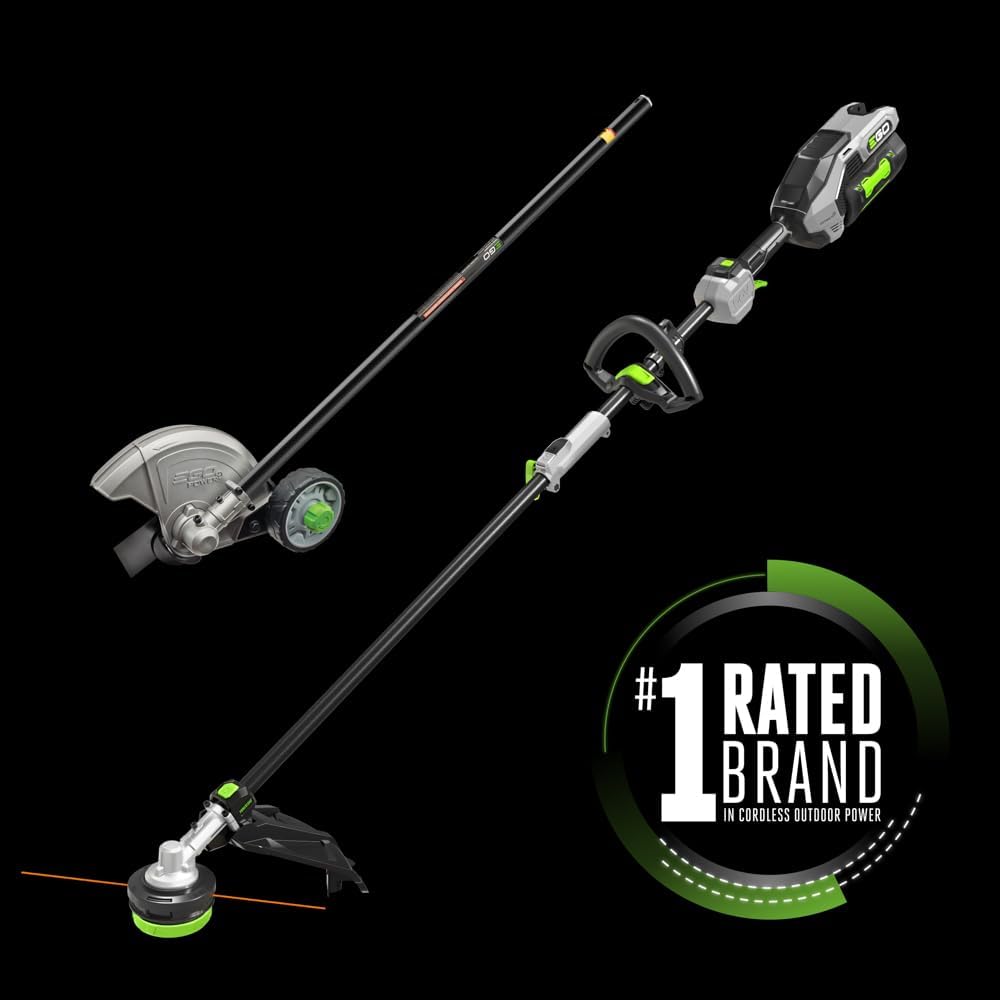 EGO Power+ MHC1603 Multi-Head Combo Kit 16-Inch 56-Volt Carbon Fiber String Trimmer with POWERLOAD & 8-Inch Carbon Fiber Edger Attachment & 56-Volt