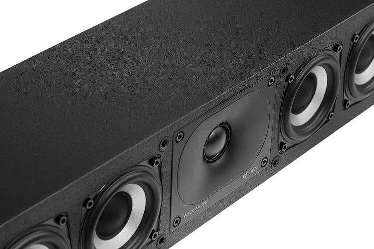 Polk Monitor XT35 Slim Center Channel Speaker - Hi-Res Audio Certified, Dolby Atmos & DTS:X Compatible, 1" Terylene Tweeter & Four 3" Dynamically