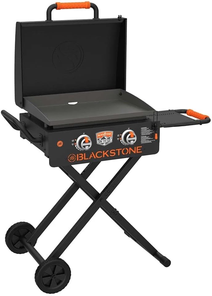 Blackstone On The Go 22" Omnivore Griddle RV-Ready Package - Includes Propane Quick Connect and Griddle Tool Kit - The Ultimate Blackstone Grill Kit