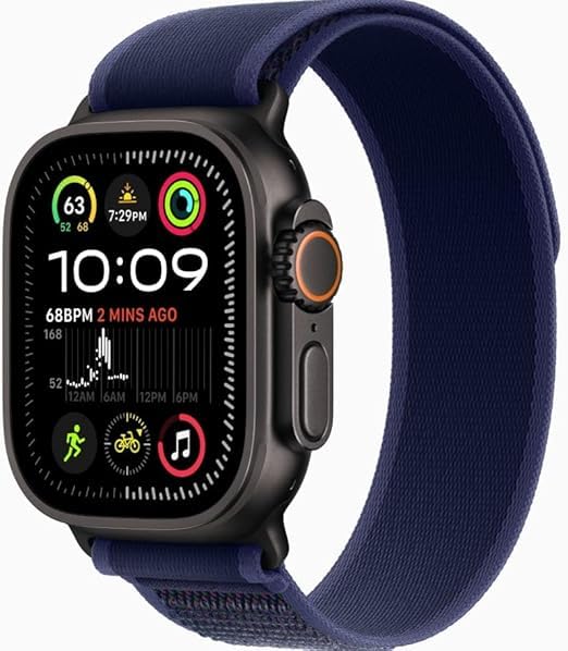 Apple Watch Ultra 2 (GPS + Cellular, 49MM) - Black Titanium Case with Black Ocean Band (Renewed Premium)