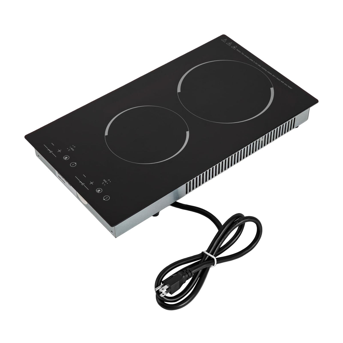 3000W 110V Cooktop Portable 4 Burners Electric Built-in Cooktop Sensor Touch Control Countertop Electric Hot Plate with Kid Safety Lock and 2H Timer
