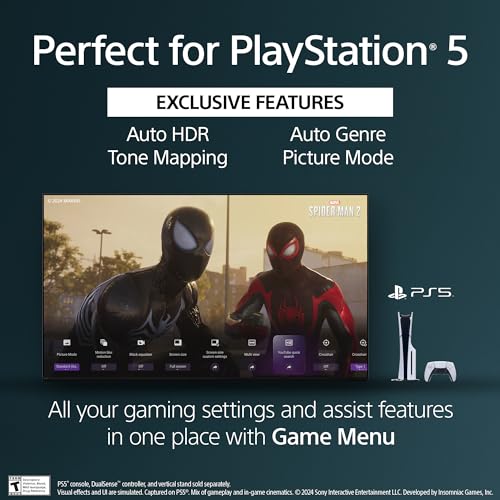 Sony BRAVIA 5 65 Inch TV, Mini LED, 4K Smart Google TV, XR Processor with AI Technology,120hz Television with Dolby Vision/Atmos, Exclusive Features