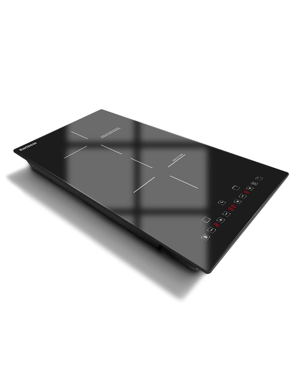 Karinear 24 Inch Induction Cooktop 4 Burner Electric Cooktop, Drop-in Induction Burner with Timer and Child Lock, Pause Function, Vitro Ceramic Glass
