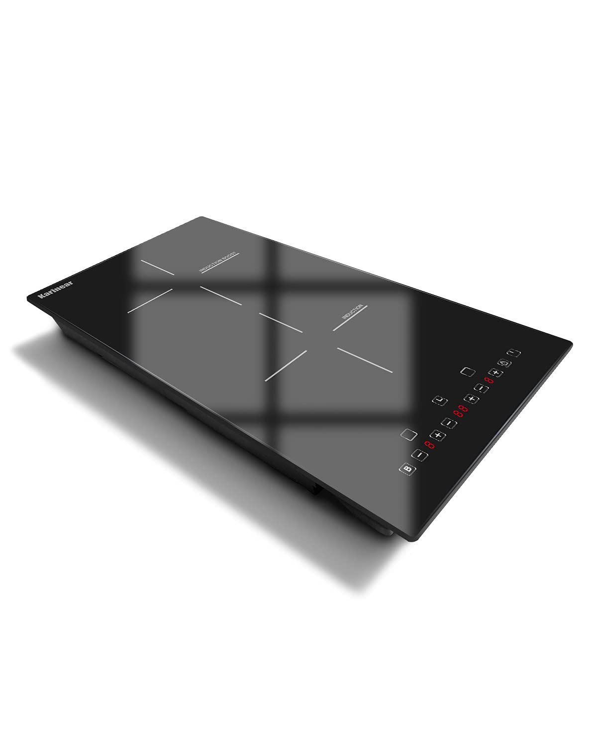 Karinear 24 Inch Induction Cooktop 4 Burner Electric Cooktop, Drop-in Induction Burner with Timer and Child Lock, Pause Function, Vitro Ceramic Glass