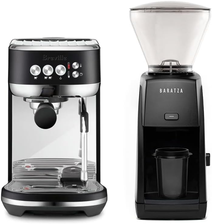 Breville Bambino Plus Espresso Machine Bundle w/ Baratza Encore ESP Espresso Grinder | Black | BEP501BTR1BNA1