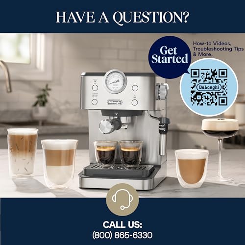 De'Longhi Dedica Maestro Plus Espresso Machine, Automatic Steam Wand, 3 Coffee Temp & Milk Foam Settings, 54oz Removable Tank, Easy-to-Clean