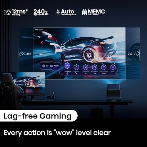 Hisense C2 Ultra, Triple Laser Smart Portable Projector, 4K UHD, 3,000 Lumens, 65 C 300, Dolby Vision, IMAX Enhanced, Sound by JBL, Netflix