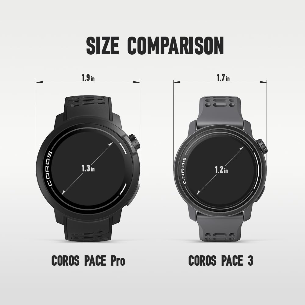 COROS PACE Pro GPS SPORT WATCH, 1.3-inch AMOLED Touchscreen, Fastest in Class Processor Running Watch, 20 days Battery Life, Navigation with Global