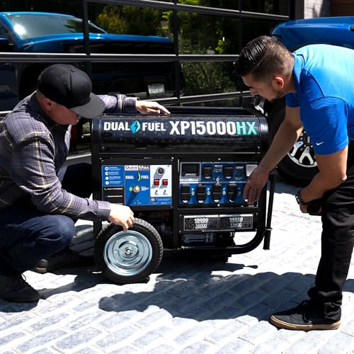DuroMax XP13000HX 13,000-Watt Dual Fuel Portable Generator - Gas & Propane, Electric Start, Whole Home Power Backup, Transfer Switch Ready, RV &