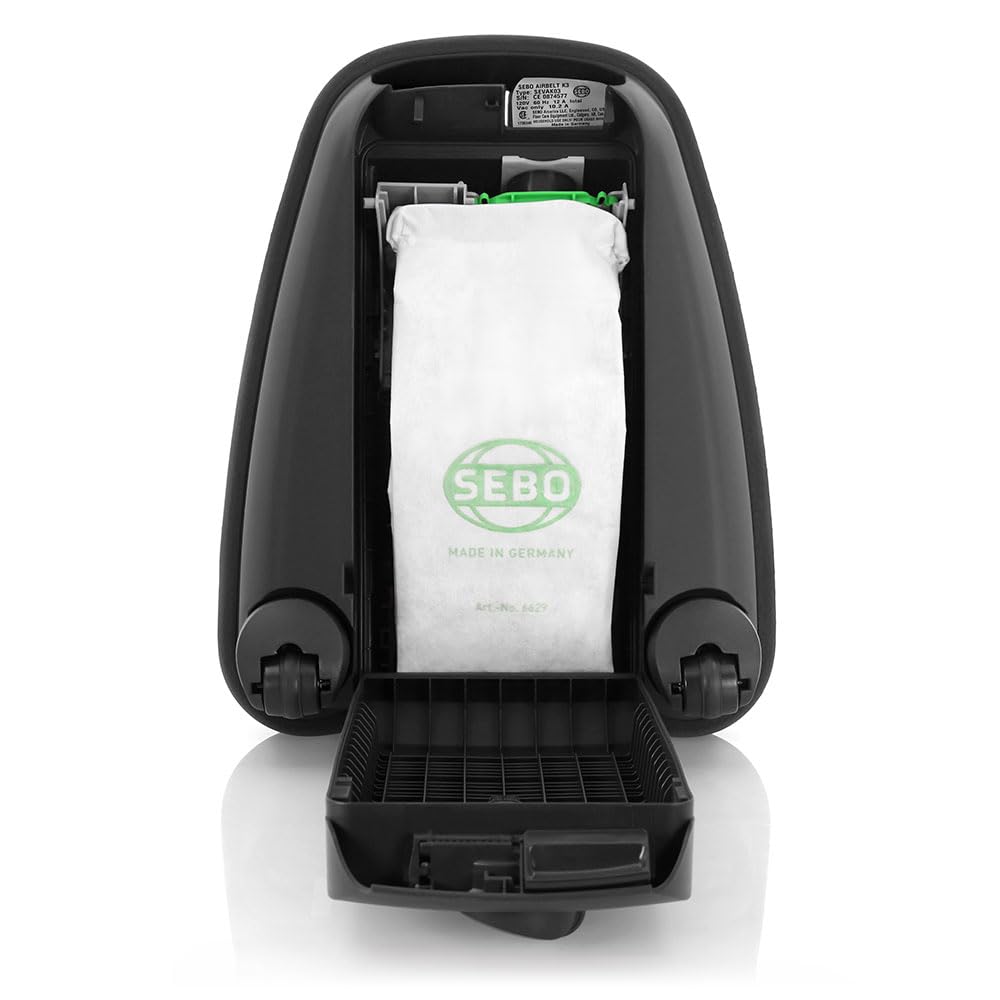 SEBO 9687AM AIRBELT K3 Premium Canister Vacuum Cleaner with 7-Year Motor Warranty, Comes with Powerful ET-1 Powerhead for Pets and Carpeting +