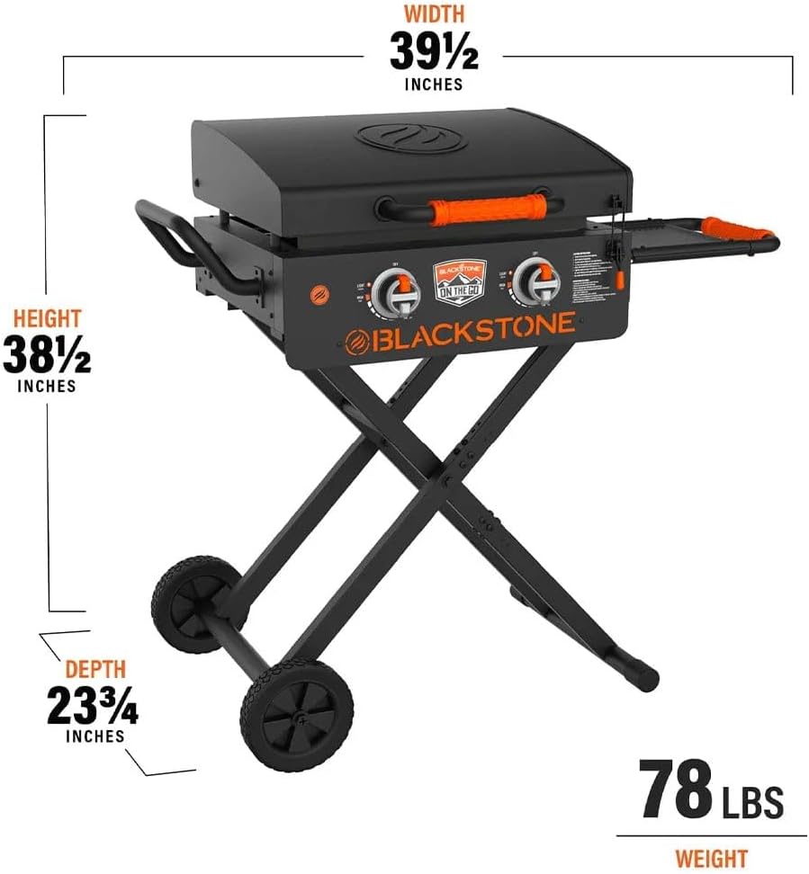 Blackstone On The Go 22" Omnivore Griddle RV-Ready Package - Includes Propane Quick Connect and Griddle Tool Kit - The Ultimate Blackstone Grill Kit