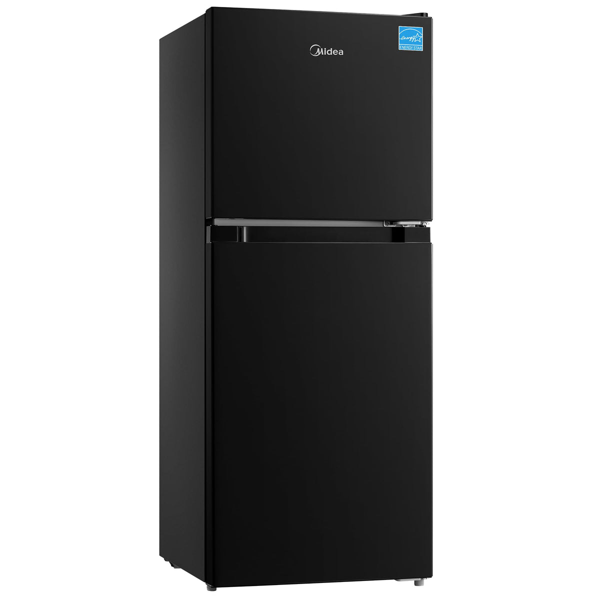 Midea WHD-113FB1 Double Door Mini Fridge with Freezer for Bedroom Office or Dorm with Adjustable Remove Glass Shelves Compact Refrigerator, 3.1 cu ft