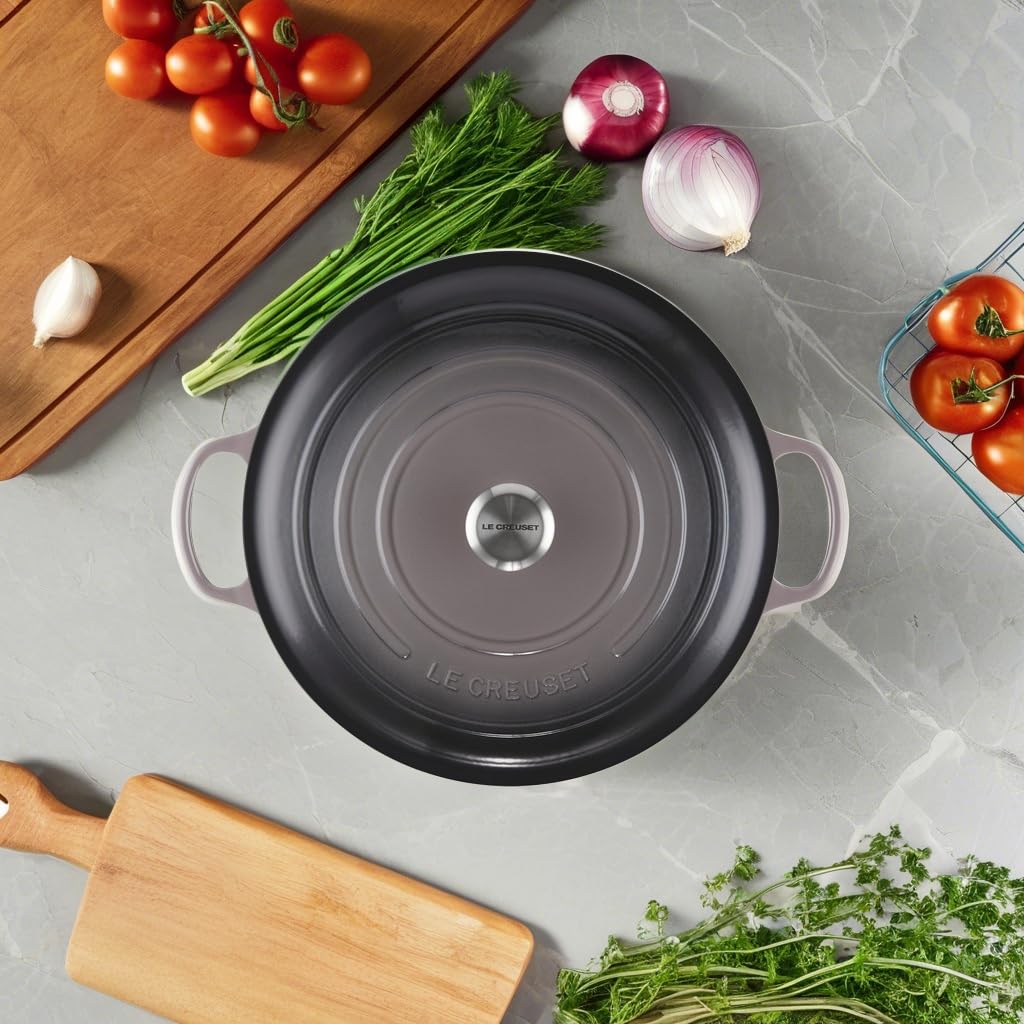 Le Creuset Enameled Cast Iron Signature Round Dutch Oven, 7.25 qt., Licorice