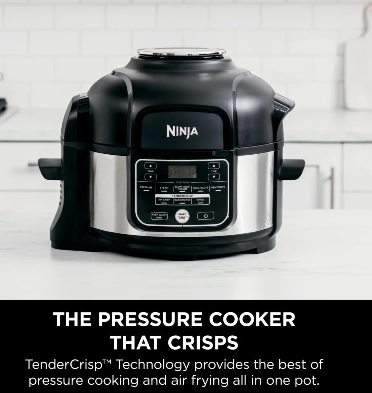 Ninja Foodi 10-in-1 Pressure Cooker & Air Fryer Combo, 6.5 Qt Stainless Steel Multi Cooker C Slow Cook, Steam, Bake, Roast, Dehydrate, Sear C Perfect