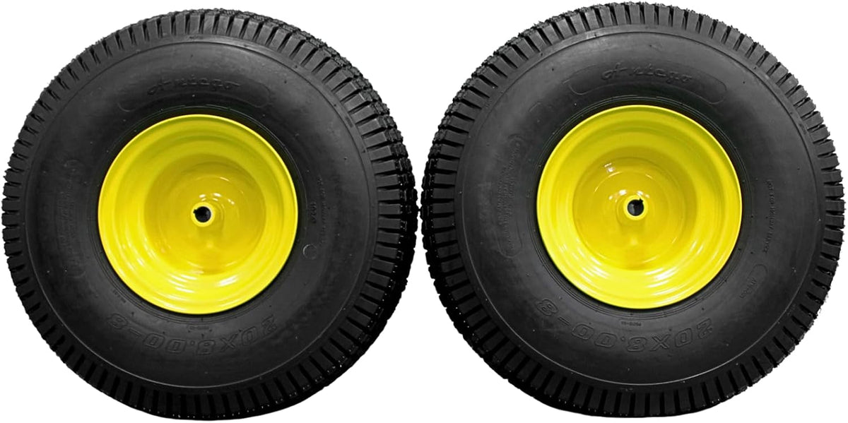 Antego 20x8.00-8 Tire & Wheel Assembly, Replaces John Deere GY20637, Qty: 1 Single Tire and Wheel Assembly