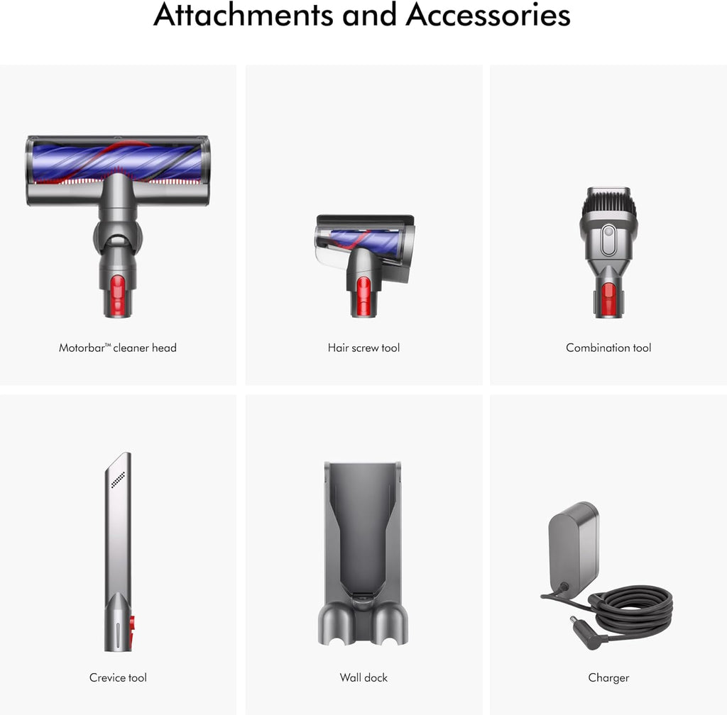 Dyson V9 Motorbar Cordless Vacuum, Cleans Hard Floors and Carpets, Detangles, Converts to Handheld, 100AW, 3 Power Modes, Up to 40 Minutes1