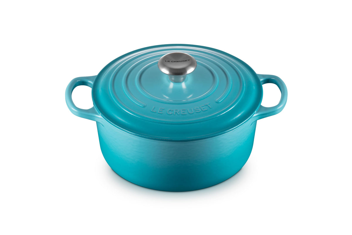 Le Creuset Enameled Cast Iron Signature Round Dutch Oven, 7.25 qt., Caribbean