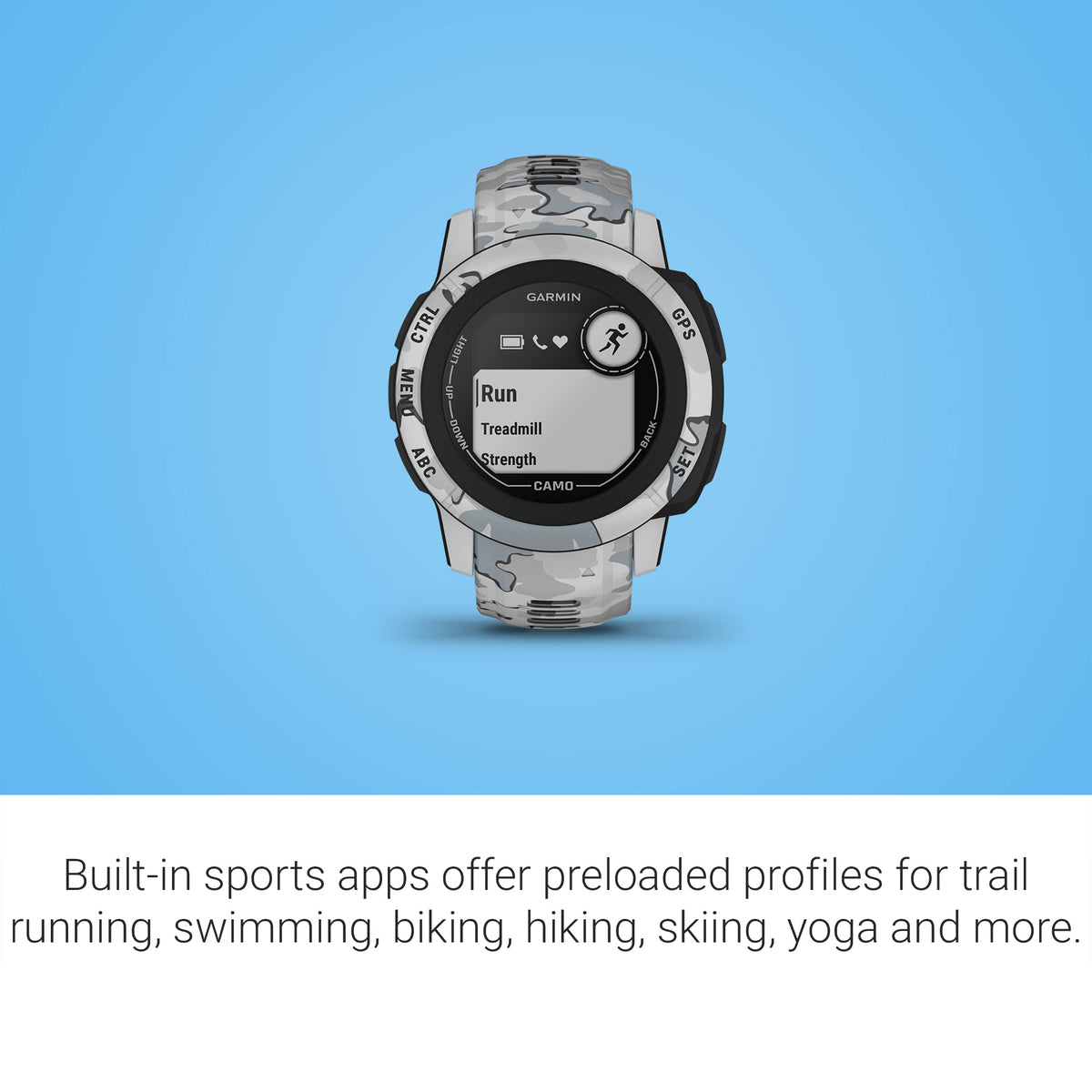 Garmin Instinct 2 Solar, Smaller-Sized Rugged Outdoor Watch with GPS, with Solar Charging Capabilities, Built for All Elements, Multi-GNSS Support