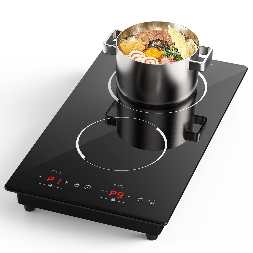 4 Burner Electric Cooktop,7200W Built-in & Countertop 4 Burner Electric Stove Top with 9 Power Levels, Child Safety Lock & 99mins Timer, 30 inch