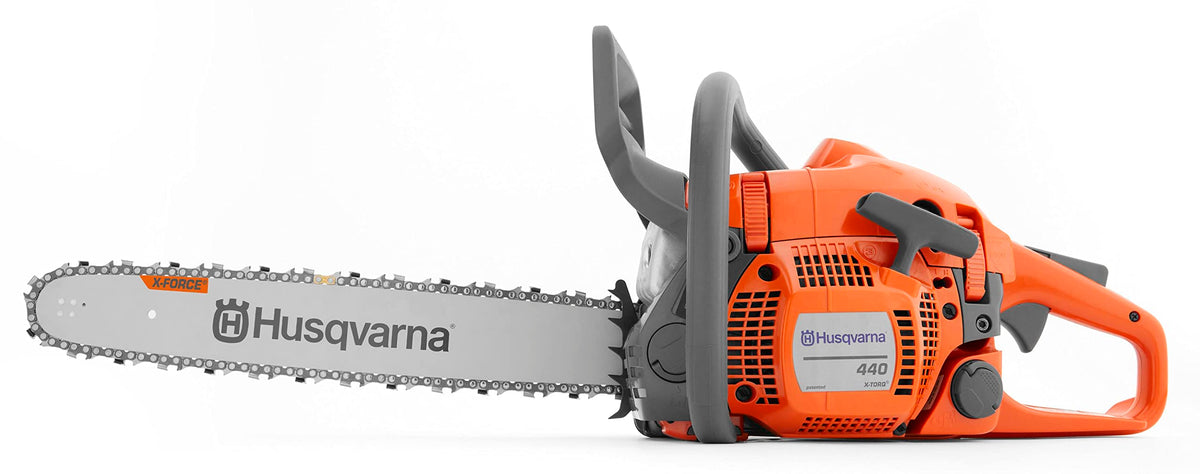 Husqvarna 440 Gas Chainsaw, 40-cc 2.4-HP, 2-Cycle X-Torq Engine, 18 Inch Chainsaw with Smart Start, For Wood Cutting and Tree Trimming, 970612318