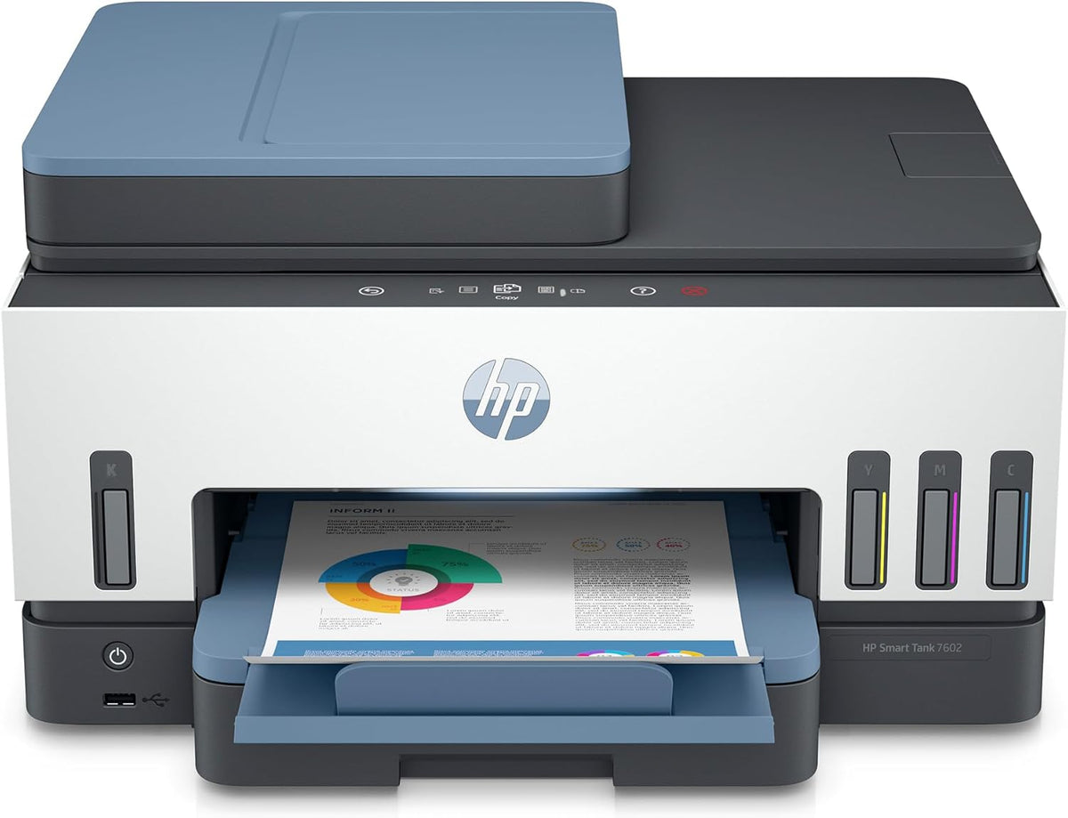 HP Smart Tank 7602 Wireless All-in-One Ink Tank Printer, Scanner, Copier with 2 Years of Ink Included, Best-for-Home Office, Cartridge-Free